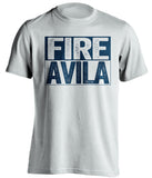 fire al avila GM detroit tigers fan white shirt