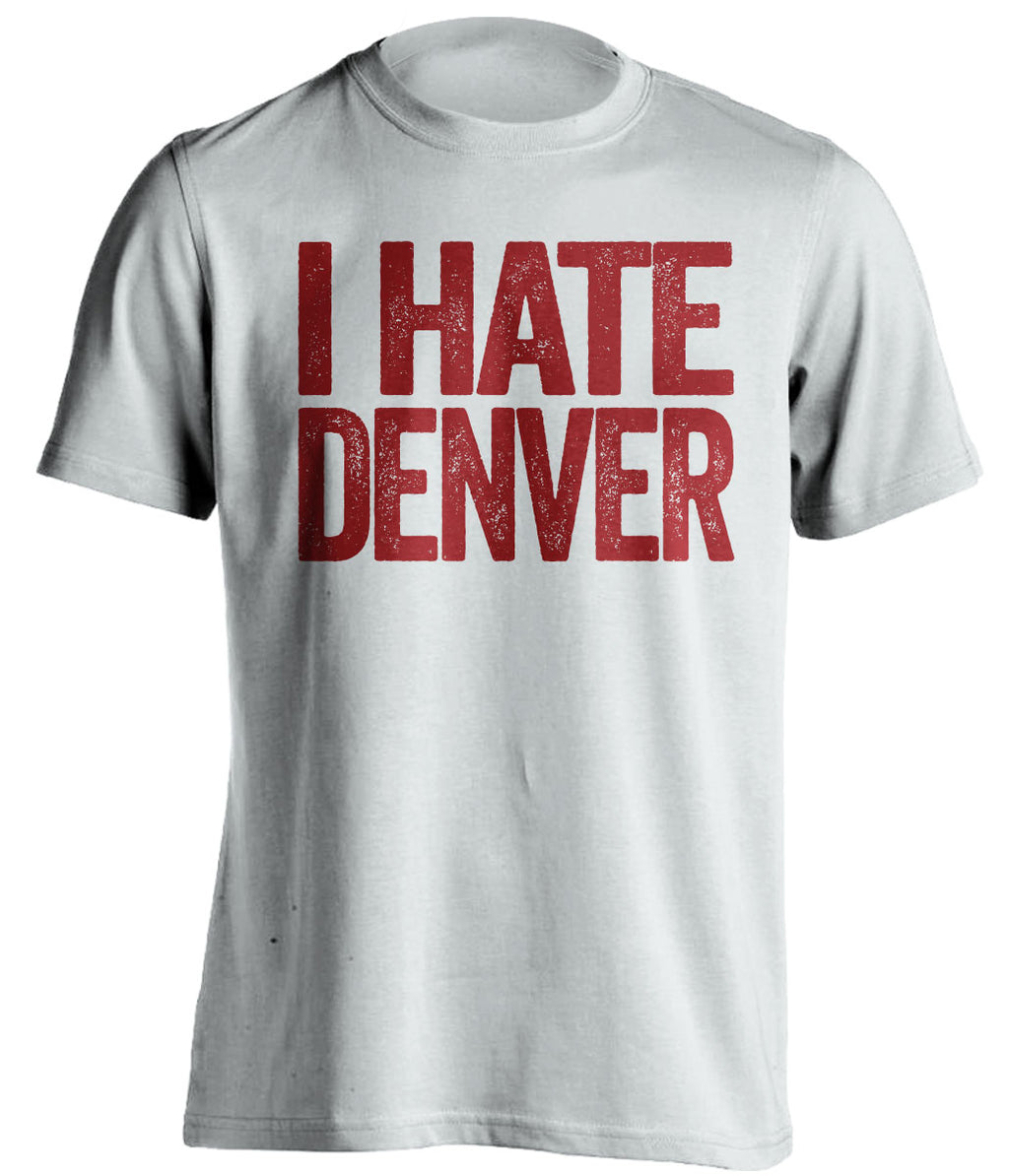 i hate denver DU minnesota duluth UMD bulldogs white tshirt