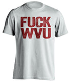 fuck wvu virginia tech hokies white tshirt uncensored