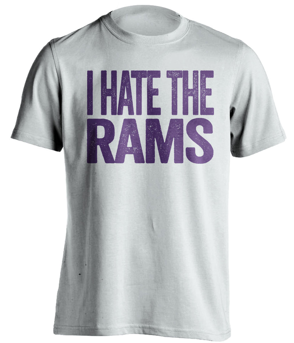 i hate the rams minnesota vikings white tshirt