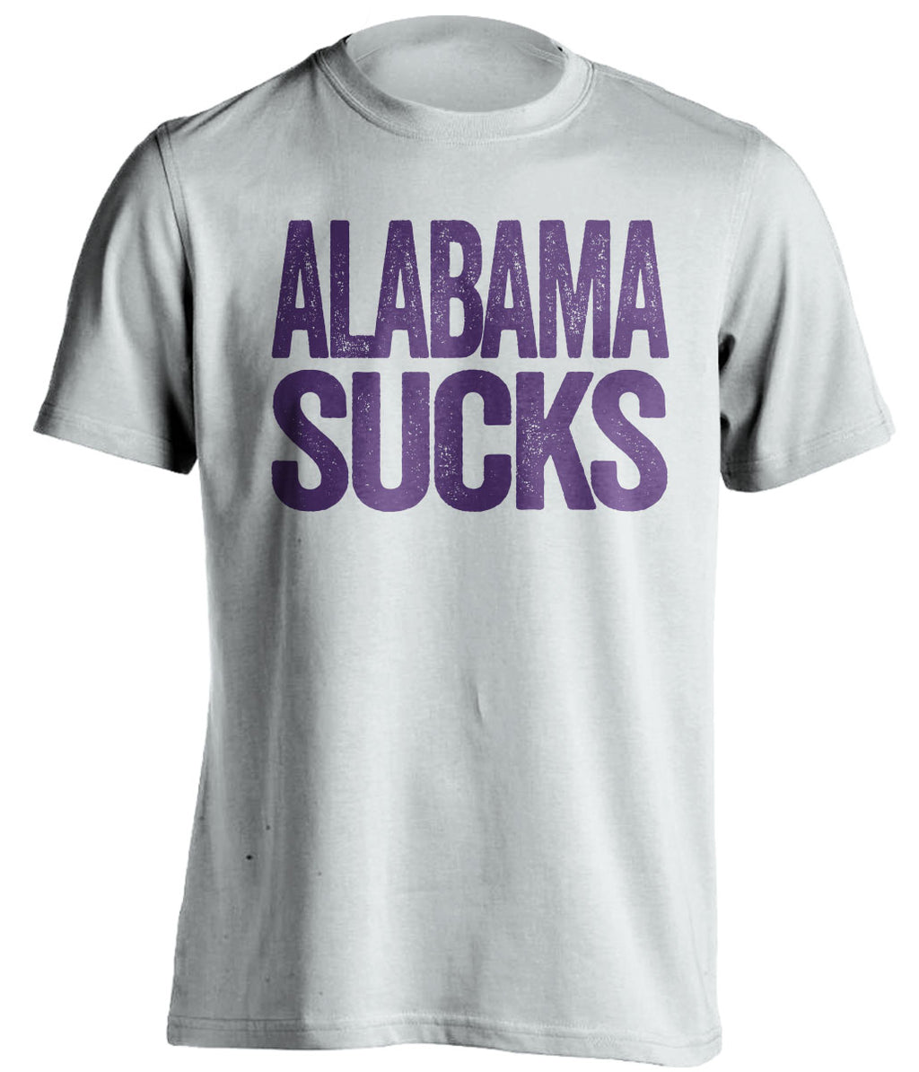 alabama sucks lsu tigers white shirt