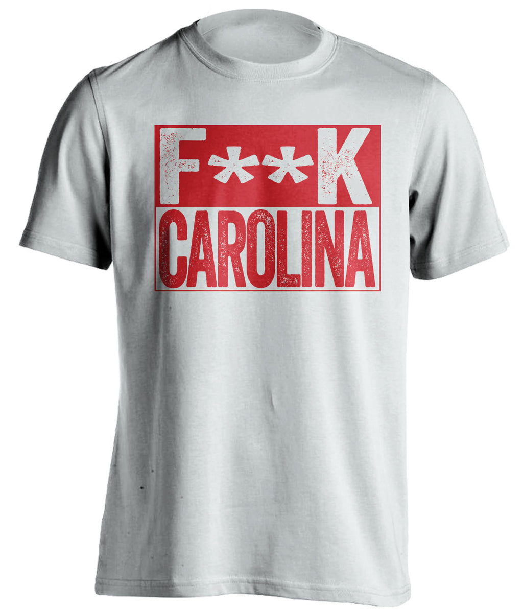 fuck carolina censored white shirt for montreal habs fans