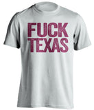 fuck texas shirt arkansas fans white and red uncensored