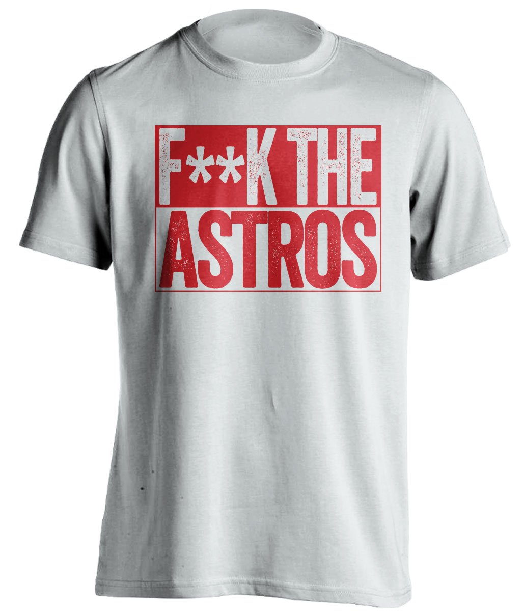 fuck the astros angels fan white tshirt censored