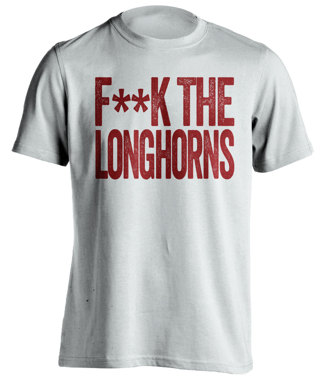 fuck the longhorns censored white tshirt for aggies fans