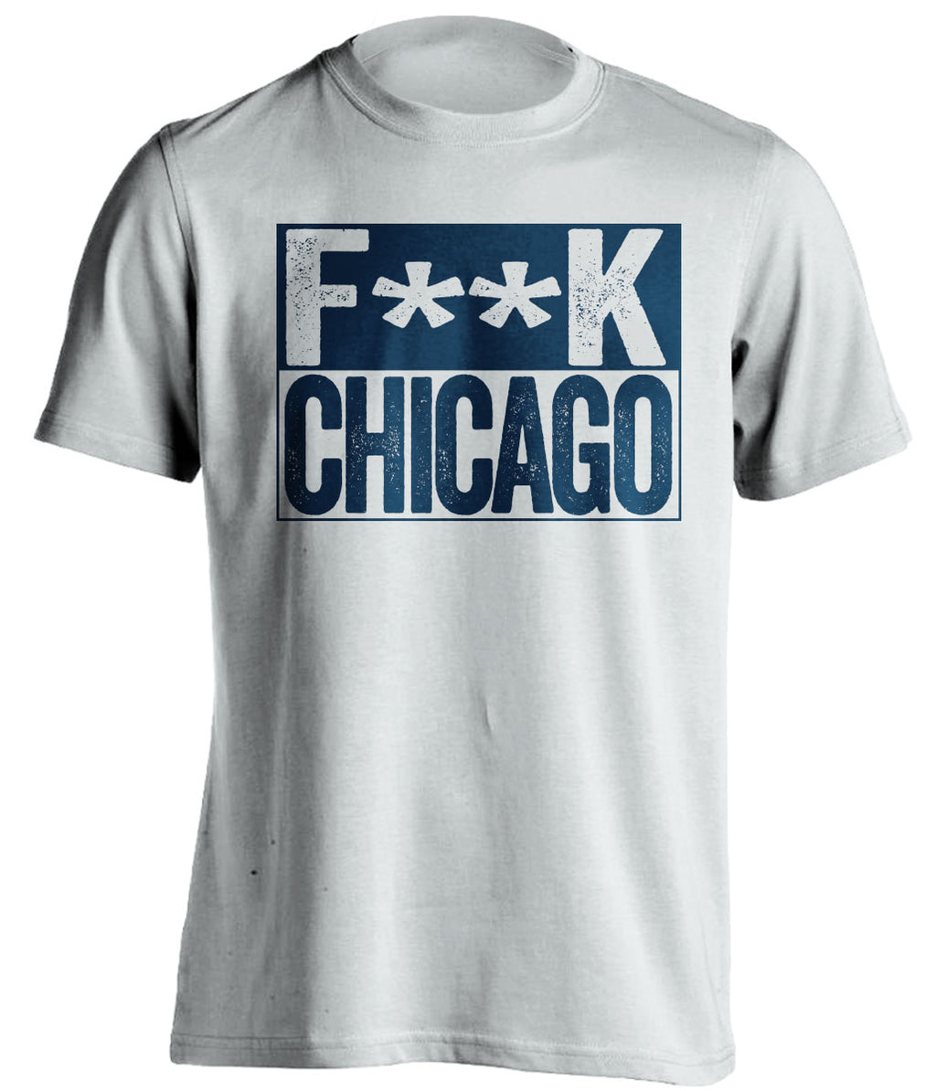 fuck chicago predators brewers pacers white shirt censored