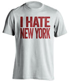 i hate new york washington redskins commanders white tshirt