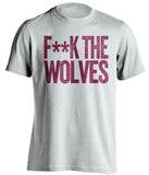 fuck the wolves white shirt aston villa fans censored