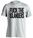 fuck the islanders pit penguins fan uncensored white shirt