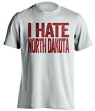 i hate north dakota white tshirt minnesota gophers fan