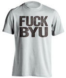 FUCK BYU Wyoming Cowboys white Shirt