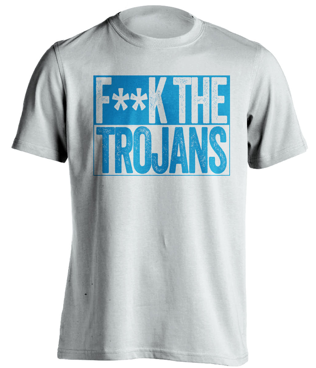 fuck the trojans usc ucla bruins white shirt censored