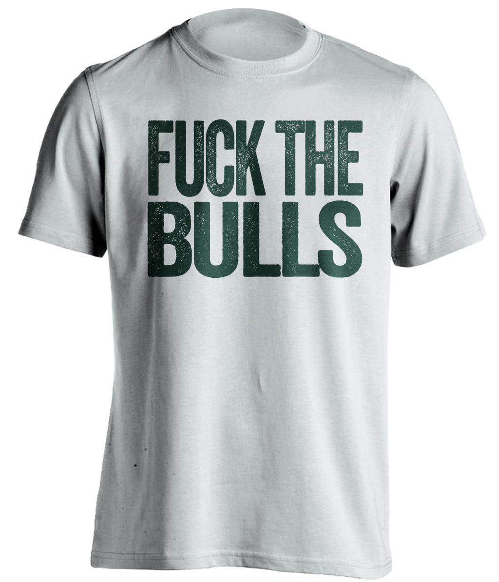 fuck the bulls uncensored white tshirt milwaukee bucks fans