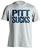 pitt sucks white shirt wvu mountaineers fan