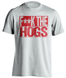 fuck the hogs censored white shirt for ASU a-state fans