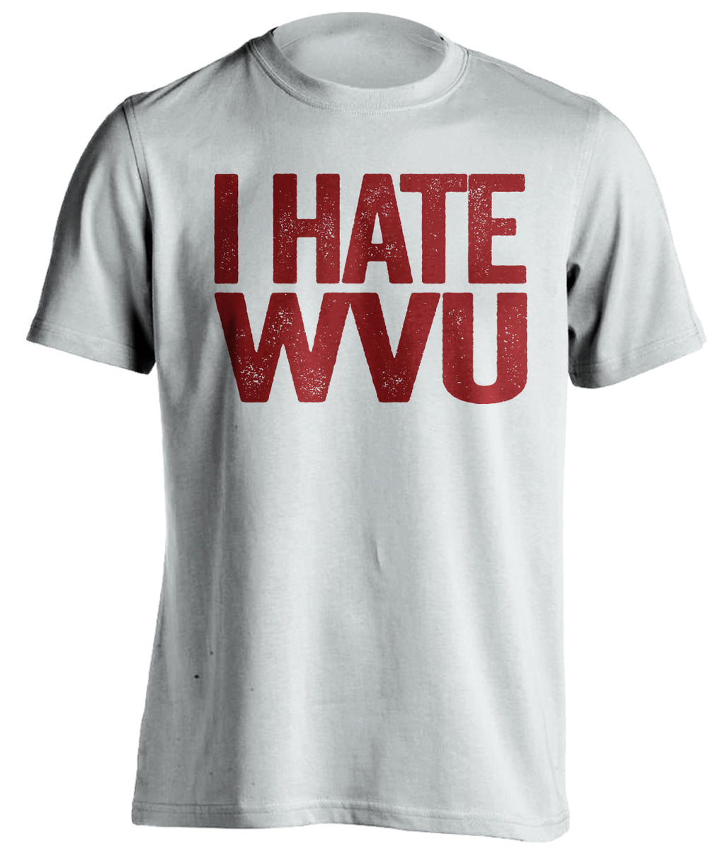 i hate wvu vpi virginia tech hokies white tshirt