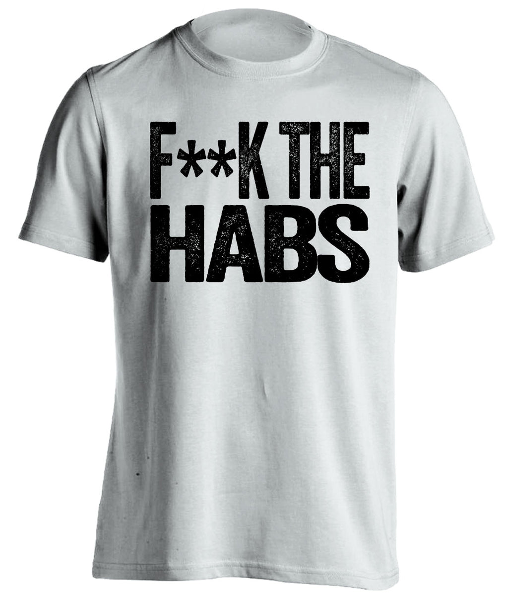 fuck the habs bruins fan white shirt censored