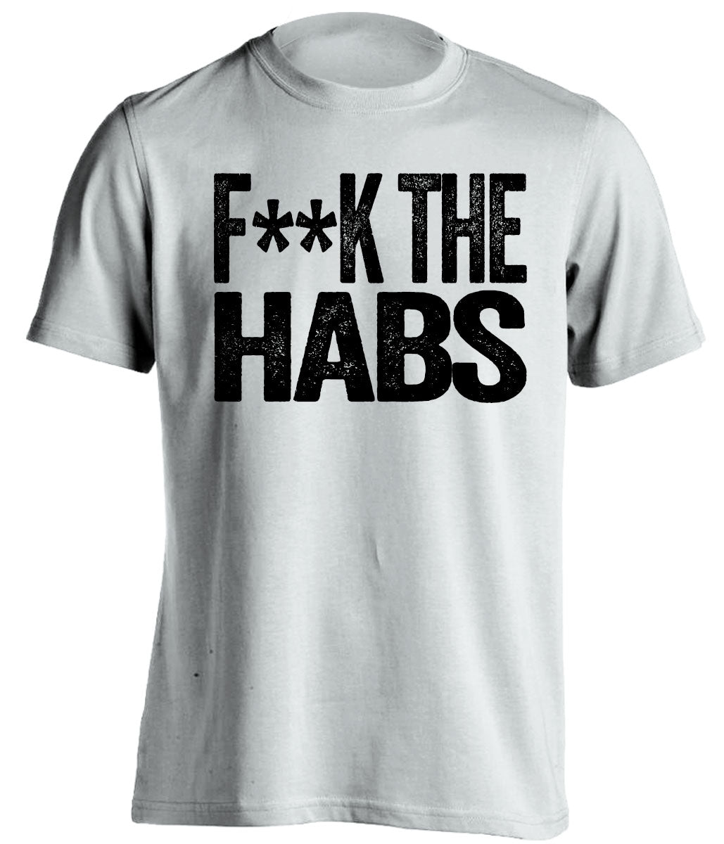 fuck the habs bruins fan white shirt censored