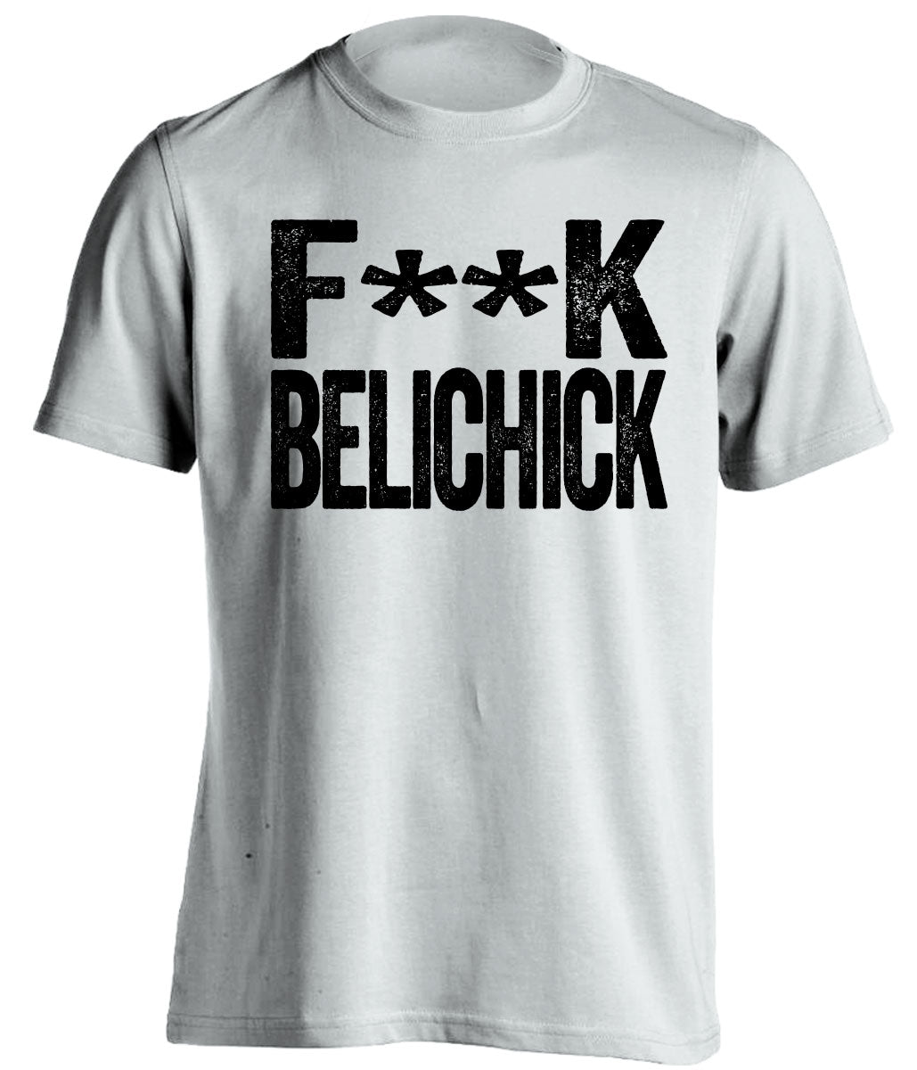 fuck belichick pittsburgh steelers white shirt censored