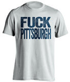 Fuck Pittsburgh - Pittsburgh Haters Shirt - Navy and Old Gold - Text Design - Beef Shirts