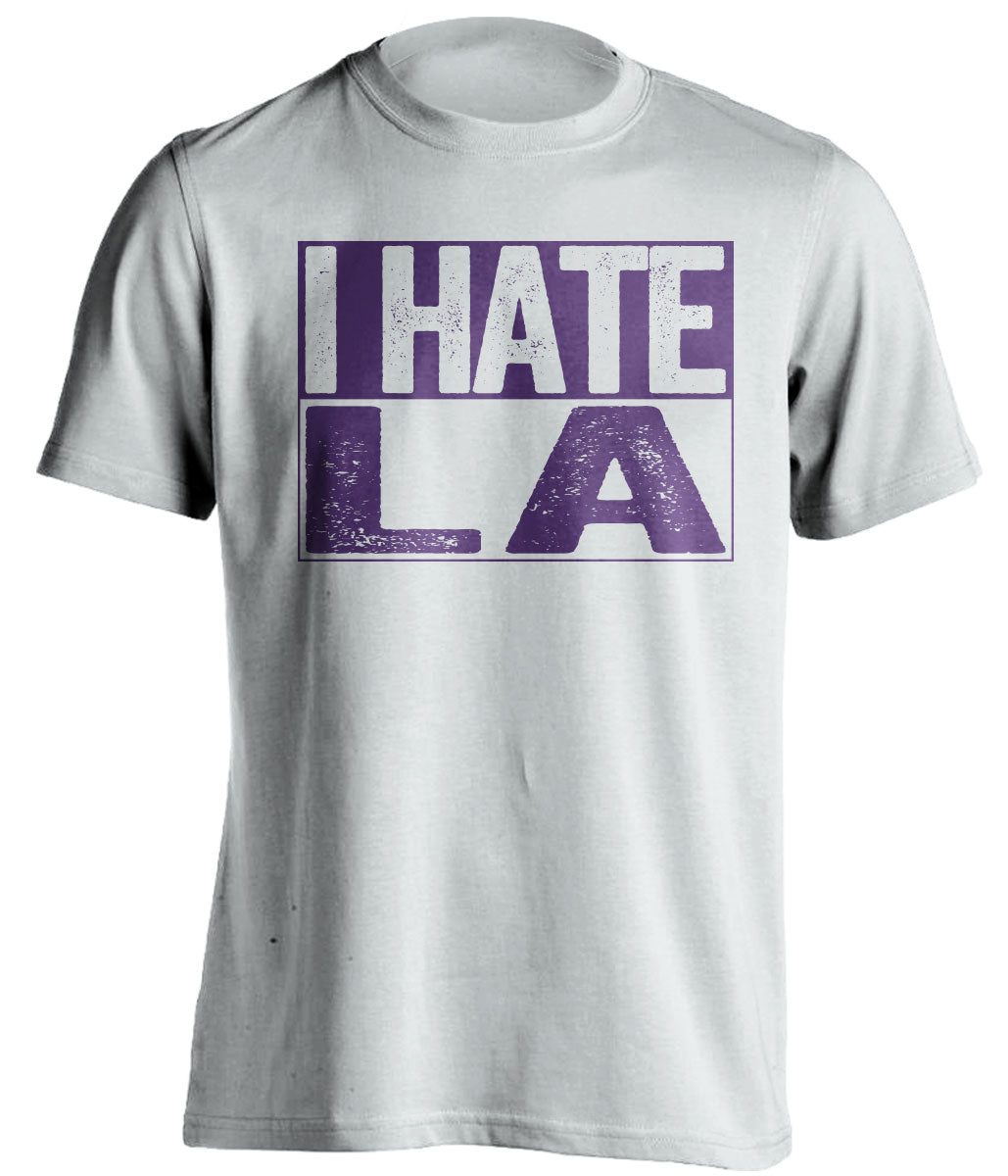 i hate la dodgers colorado rockies fan whtie shirt