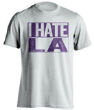 i hate la dodgers colorado rockies fan whtie shirt