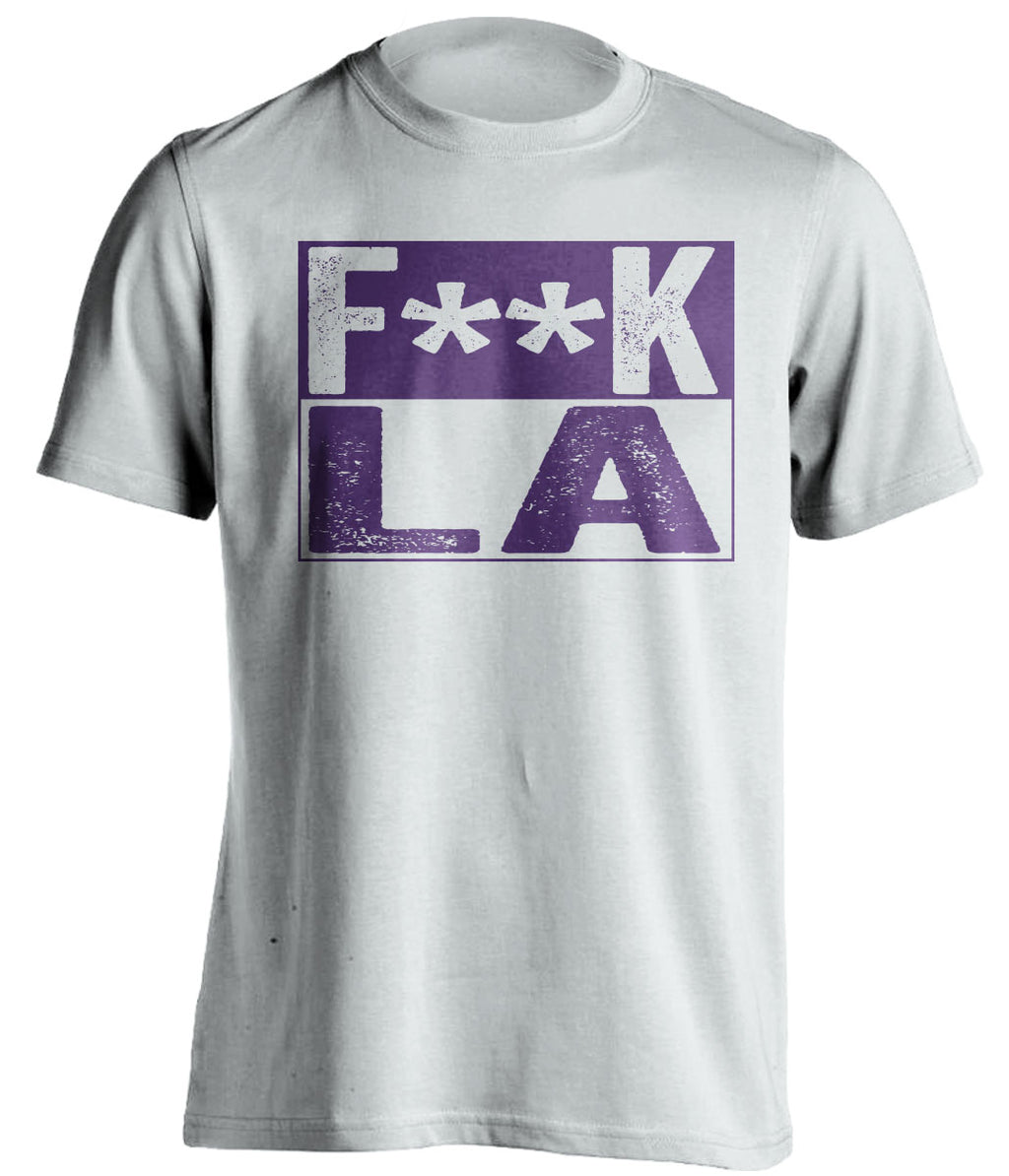 fuck la lakers clippers sacramento kings white shirt censored