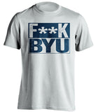 fuck byu censored white shirt for usu aggies fans
