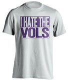 i hate the vols white and purple shirt