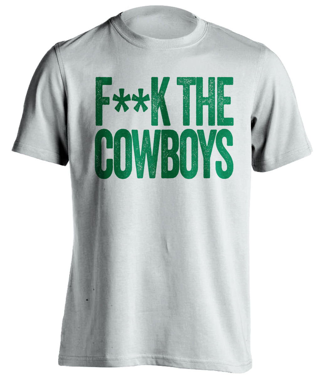 fuck the cowboys censored white tshirt for philadelphia eagles fan