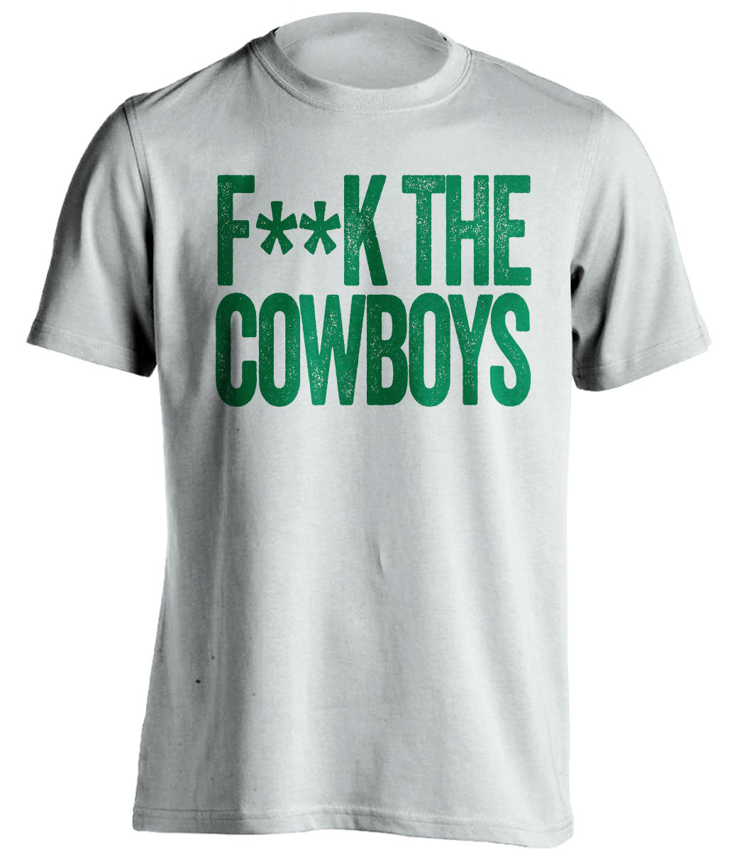 fuck the cowboys censored white tshirt for philadelphia eagles fan