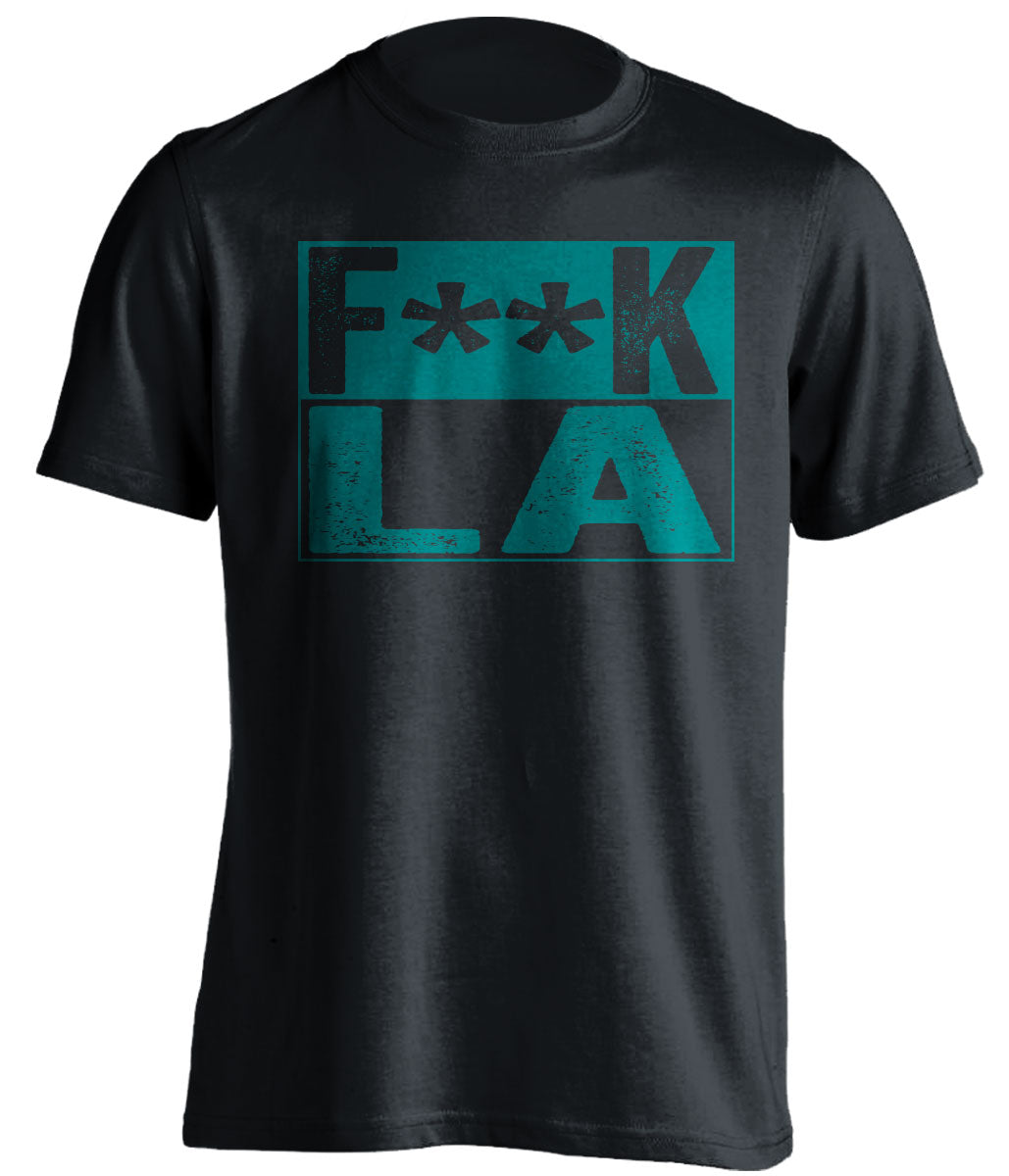 fuck la kings san jose sharks black shirt censored