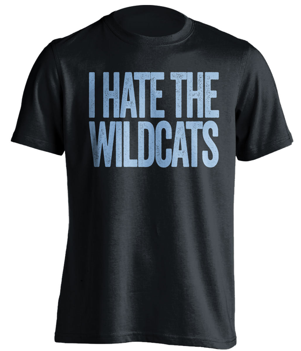 i hate the wildcats unc tar heels fan black shirt