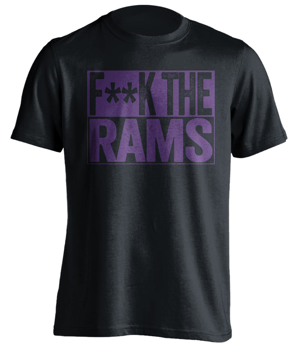 fuck the rams minnesota vikings fan censored black shirt