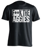 fuck the aggies censored black shirt byu cougars fan