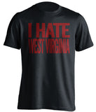 i hate west virginia virginia tech hokies black tshirt