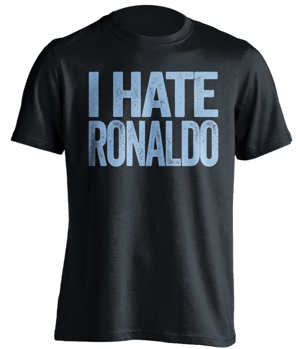 i hate ronaldo black tshirt for man city fans