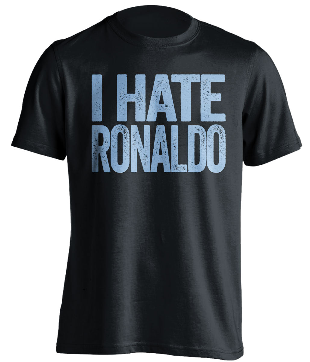i hate ronaldo black tshirt for man city fans