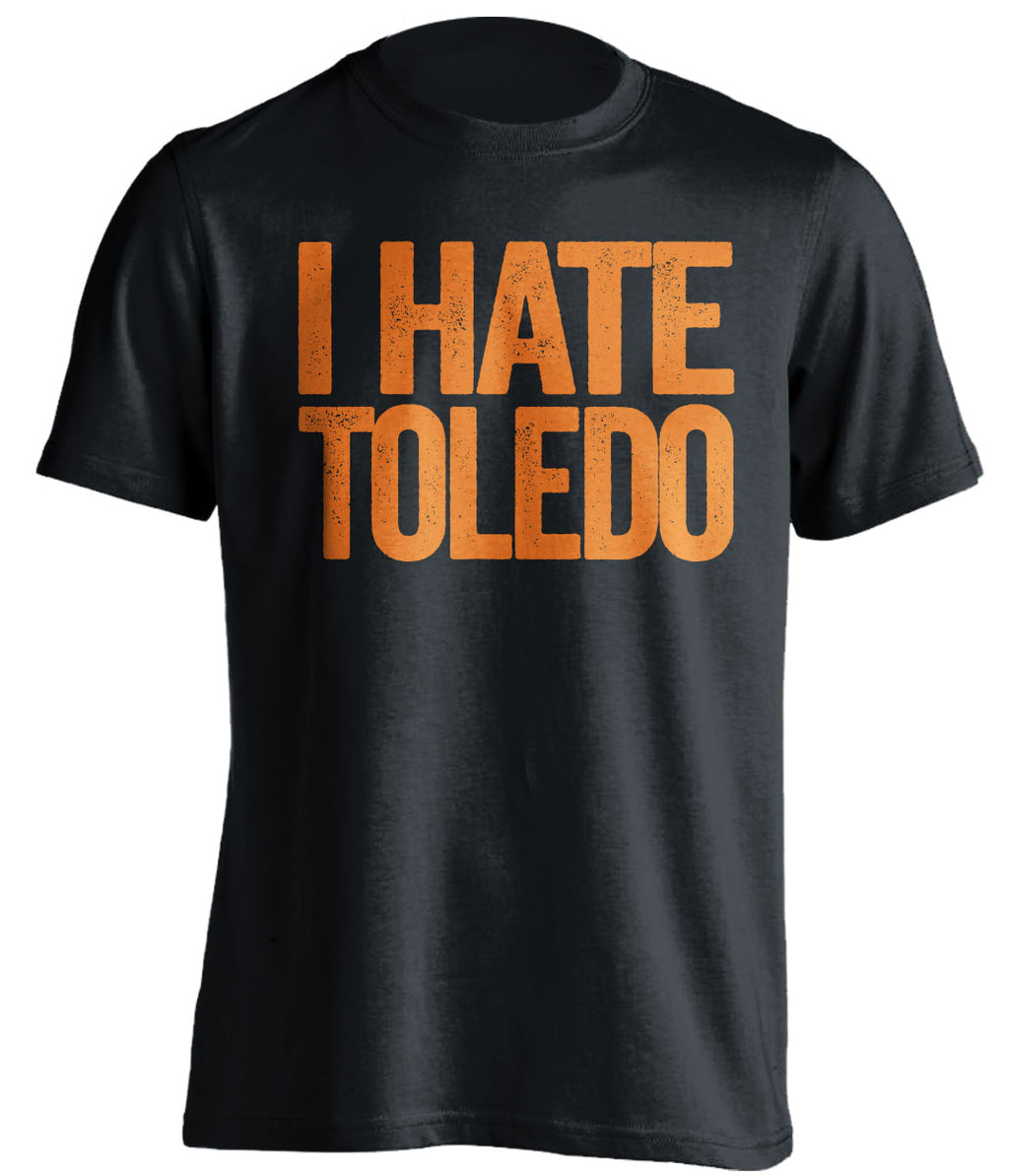i hate toledo black tshirt for bgsu falcons fans