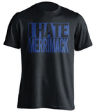 i hate merrimack uml lowell river hawks black shirt