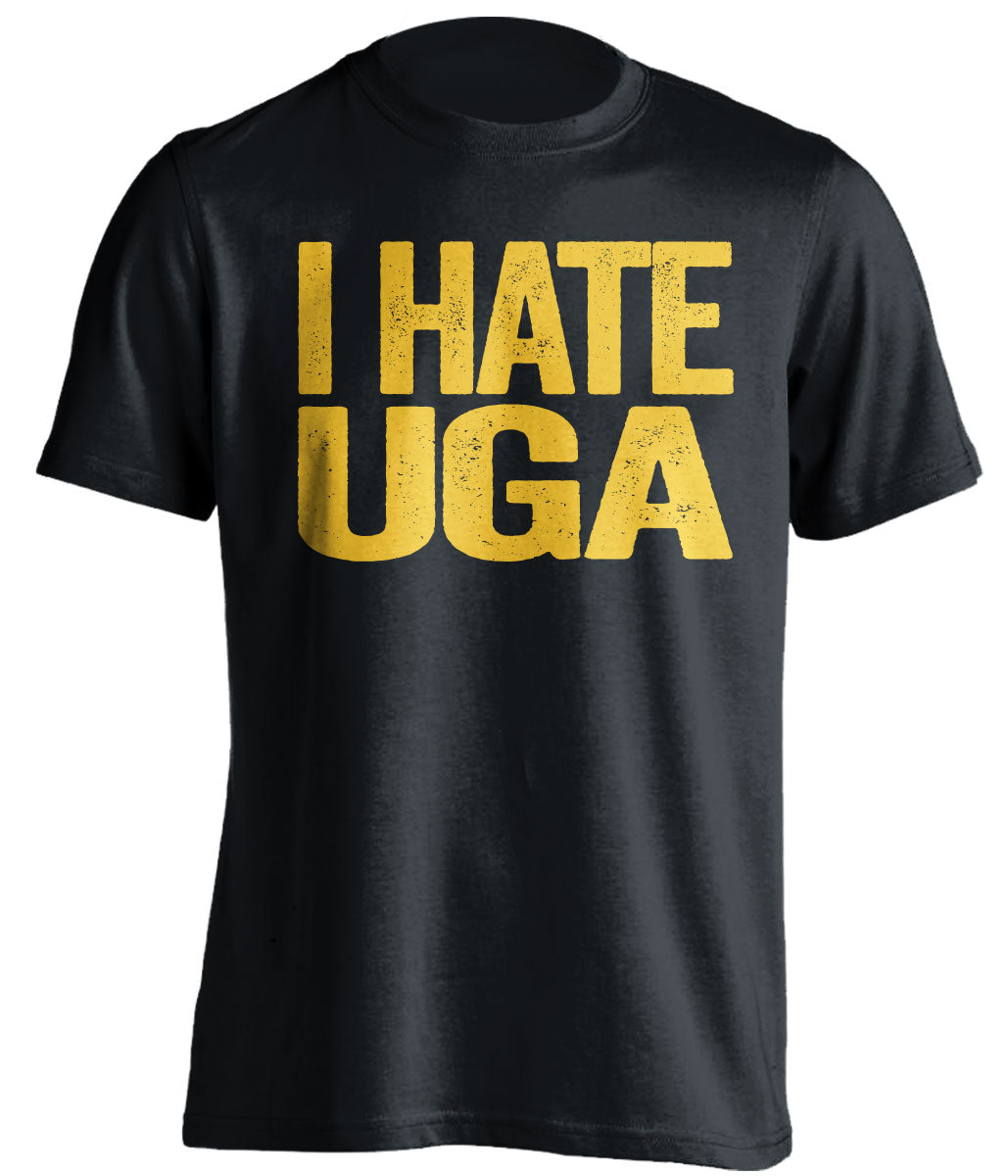 i hate uga black tshirt gatech fans
