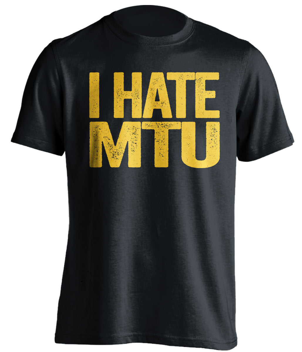 i hate mtu black tshirt for nmu wildcats fans