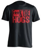fuck the hogs censored black shirt for ASU a-state fans