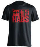 fuck the habs black and red tshirt censored