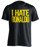 i hate ronaldo black tshirt for leeds united lufc fans