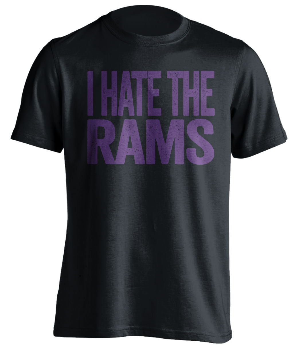 i hate the rams minnesota vikings black tshirt