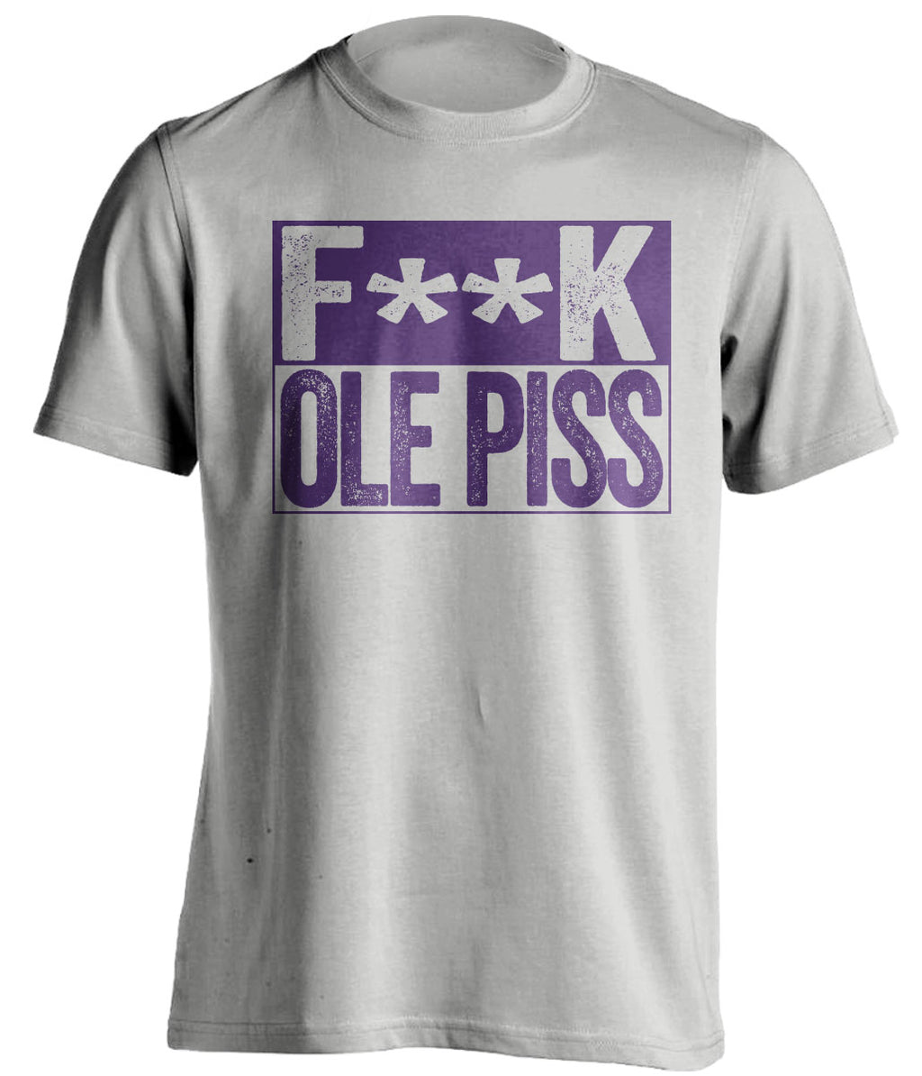 fuck ole piss miss lsu tigers grey shirt censored