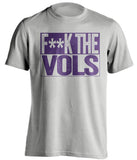fuck the vols grey and purple shirt TTU fans censored