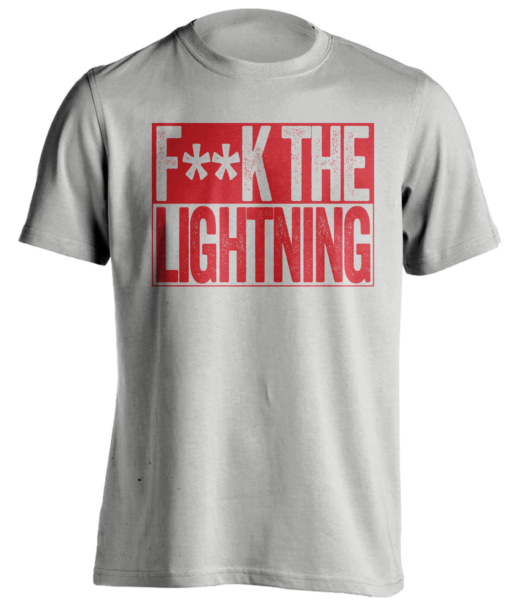 fuck the lightning grey and red tshirt censored
