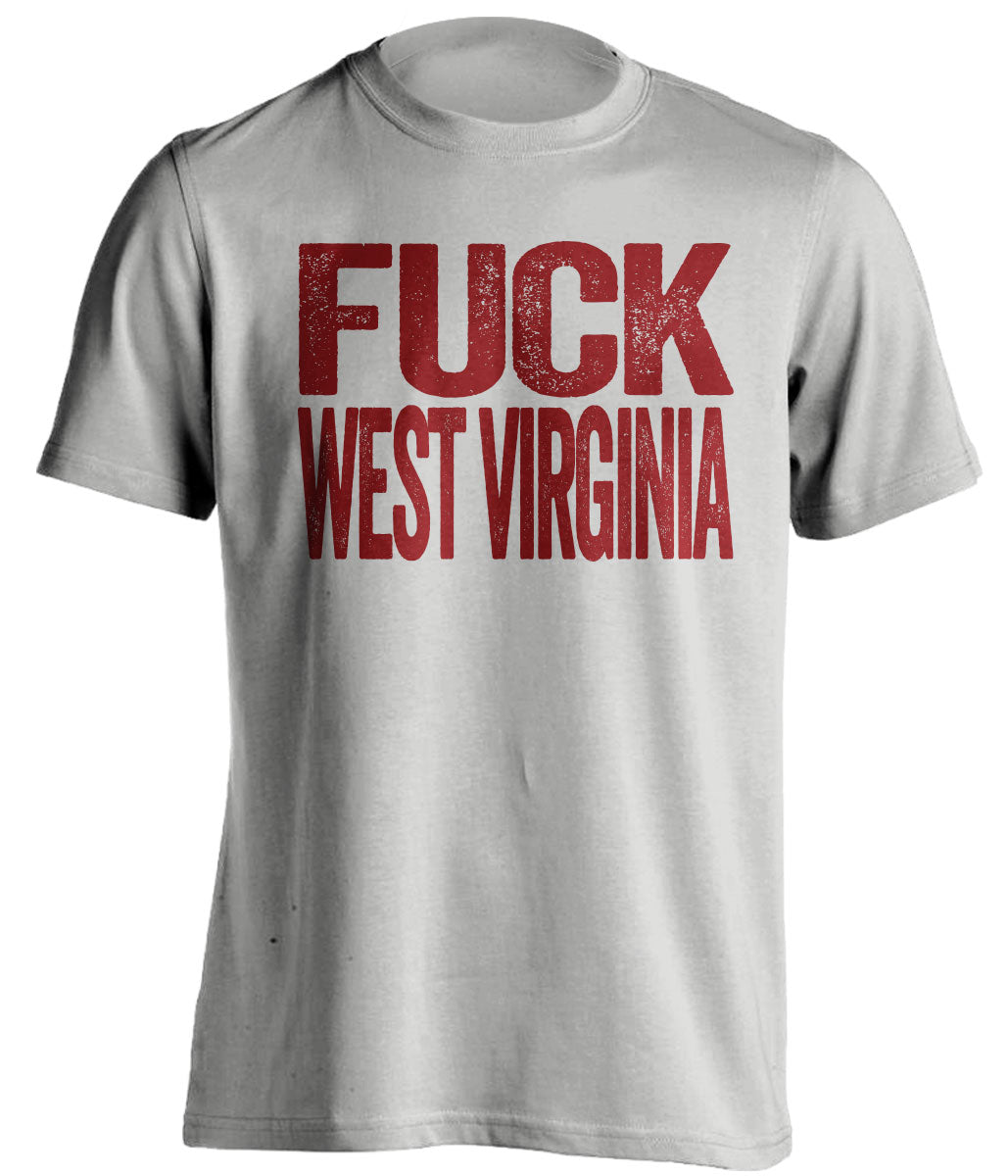fuck west virginia wvu virginia tech vtu hokies grey tshirt uncensored